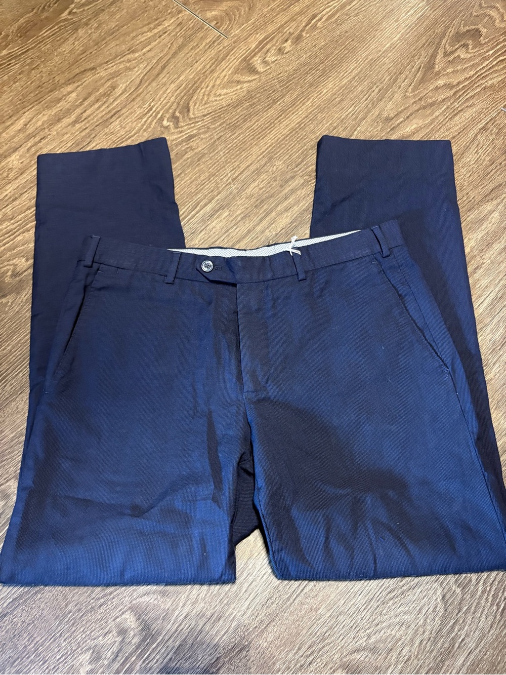Massimo Dutti Navy Blue Chino Pants